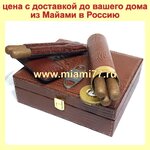 Хьюмидор Аллигатор из Коричневой кожи + тубус + портсигар + резак. На 20 сигар (№420) Хьюмидор Аллигатор из Коричневой кожи + тубус + портсигар + резак. На 20 сигар (№420)