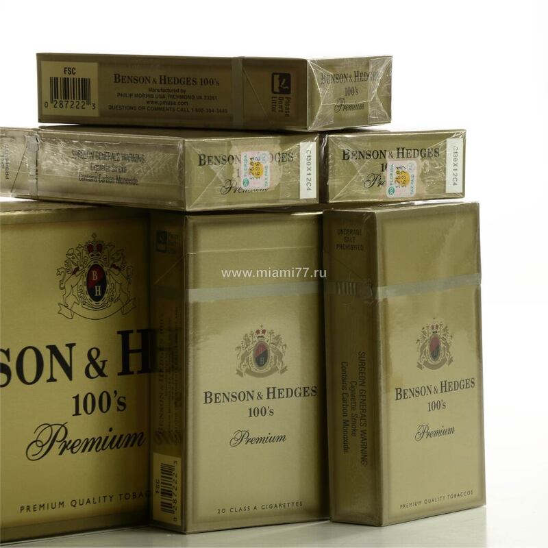 Benson & Hedges 100's Premium (10 штук) изготовленные для внутреннего