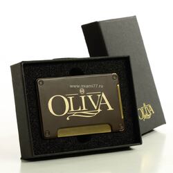 Настольная лазерная зажигалка OLIVA Lotus. Три пламени. Два пробойника. Ограниченная серия (№2458)