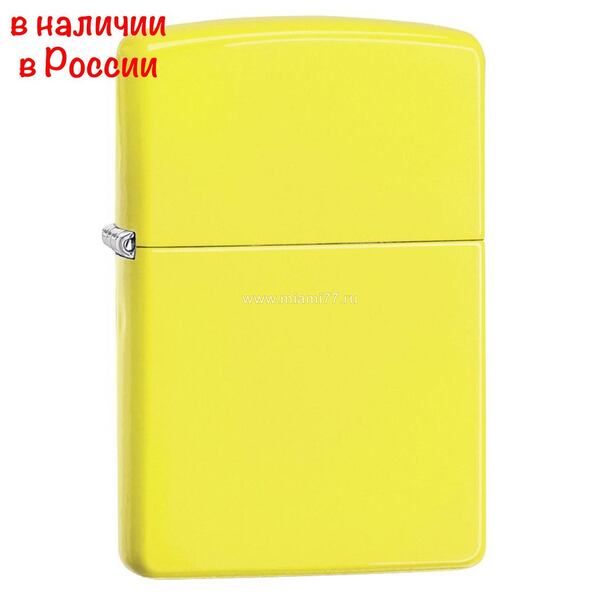 Зажигалка Zippo Neon Yellow made in USA (№5022)